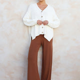 NORAH KNIT PANTS - CHOC