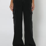 JUDE CARGO PANTS - BLACK DENIM