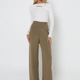 NORAH KNIT PANTS - KHAKI