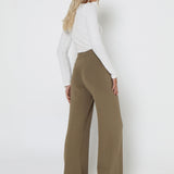 NORAH KNIT PANTS - KHAKI