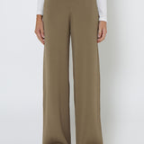 NORAH KNIT PANTS - KHAKI