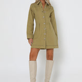 SASSKI MINI DRESS - OLIVE