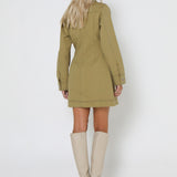 SASSKI MINI DRESS - OLIVE